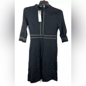 Homeyee Women’s Black 3/4 Sleeve Knee Length Dress Size 6